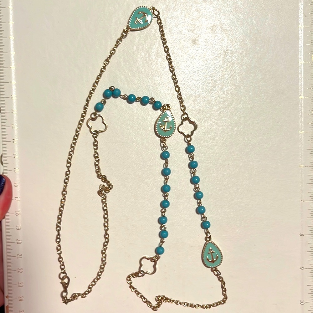 Turquoise and gold necklace